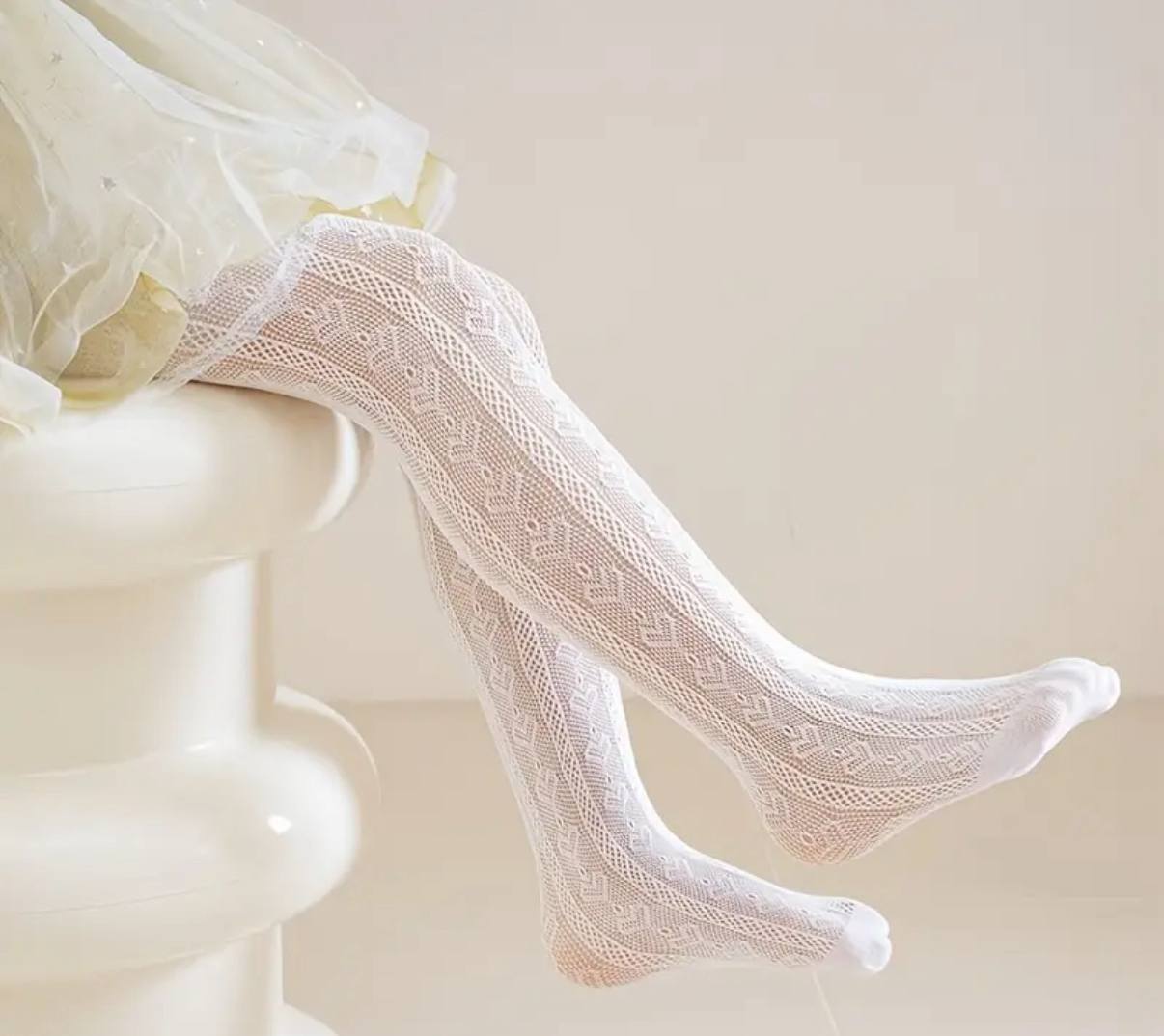 Openwork tights for kids White