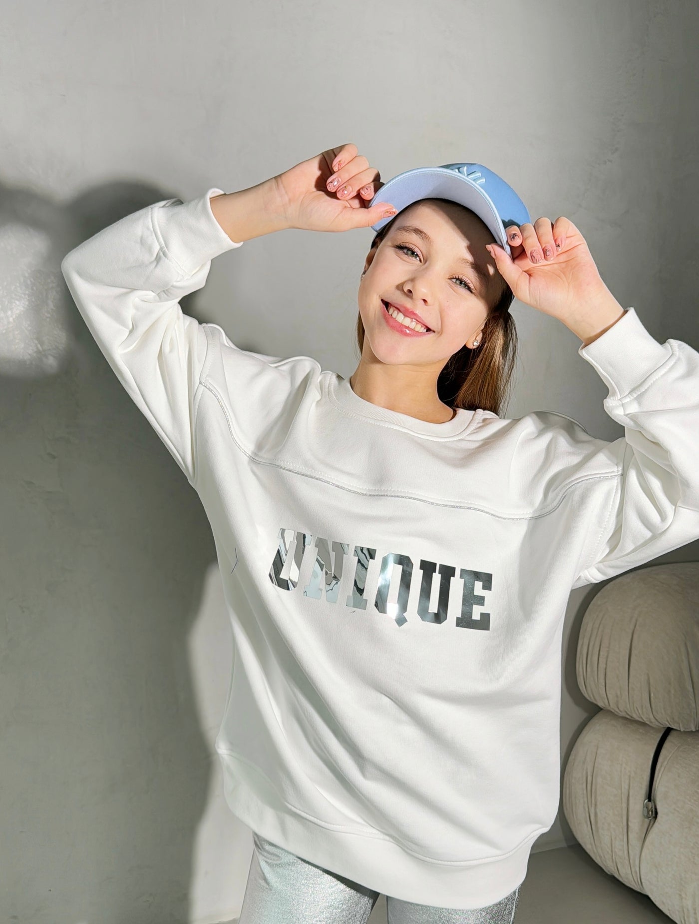 LuBlu Sweatshirt kids "Unique" Milk/Silver