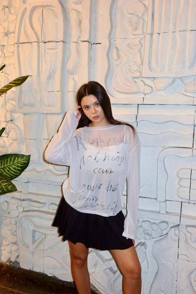 Longsleeve "Transparent" White