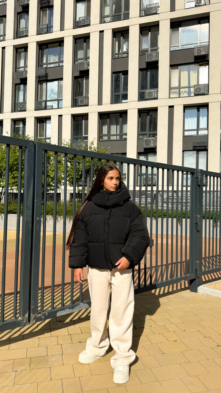 Пуховик Stripes Black