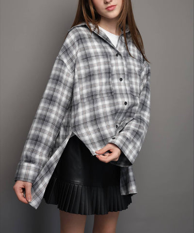 Grey checked shirt