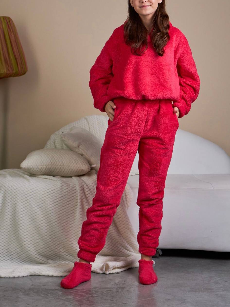 Dream Girl Pajamas Hoodie, pants and slippers Pink