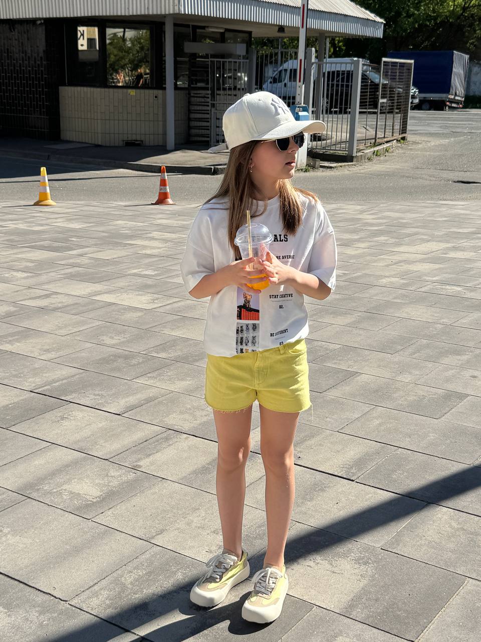 Lublin Kids Shorts Jeans Torn Yellow