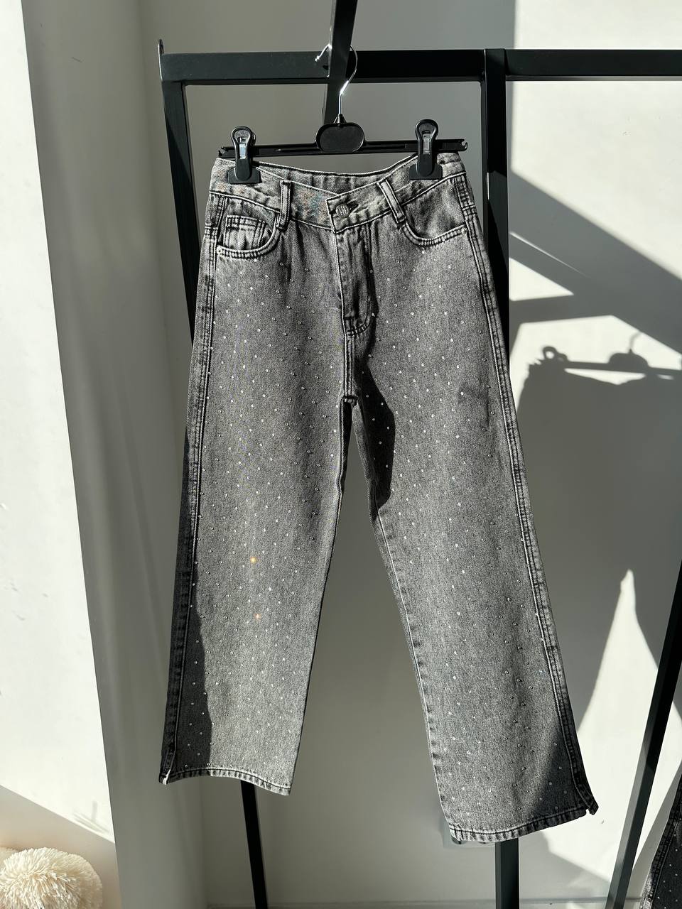 LuBlu kids Jeans with rhinestones Grey