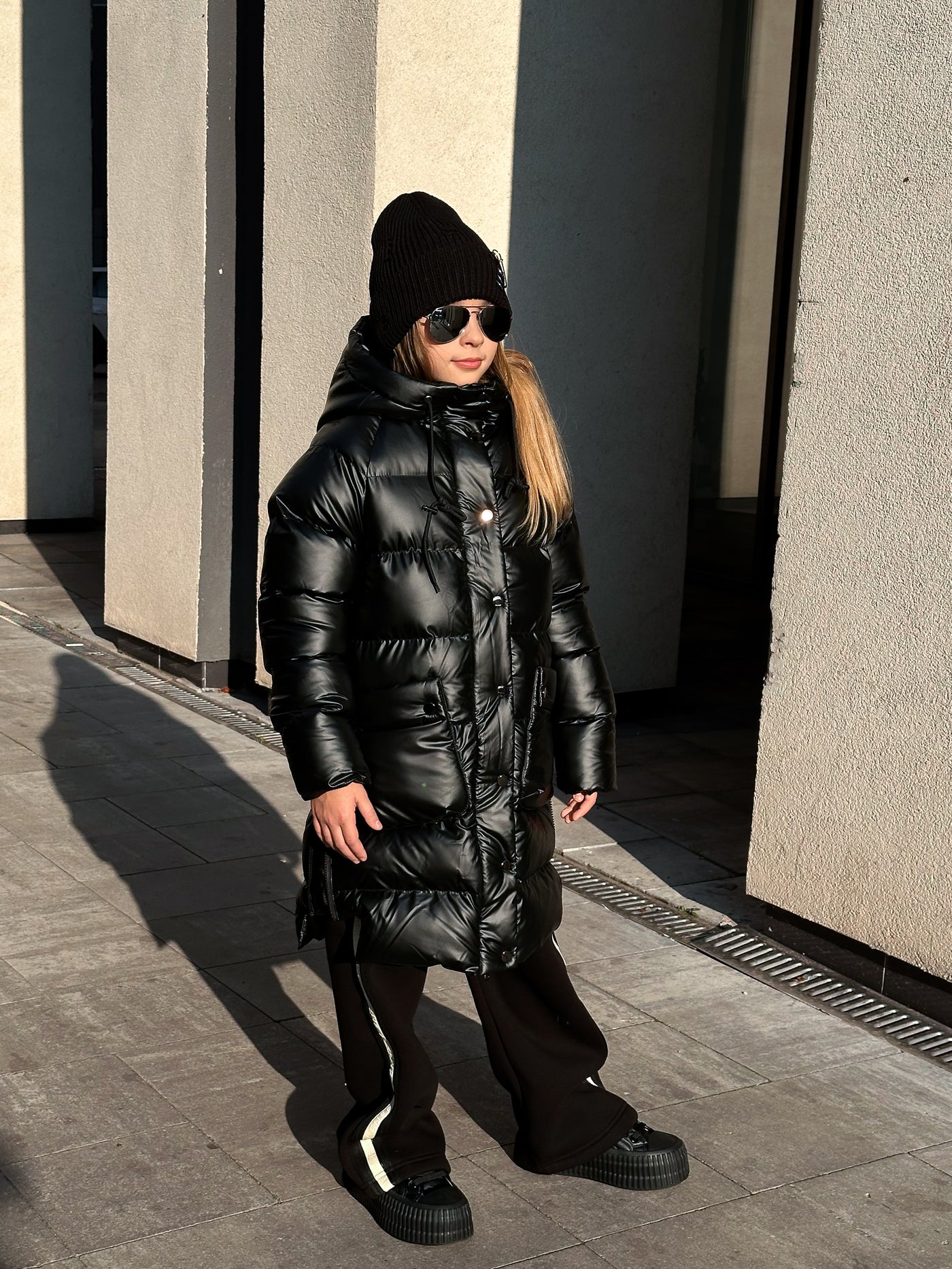 LuBlu Daunenjacke Lang Schwarz